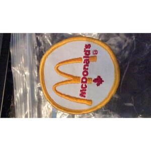Vintage McDonald's Embroidered Patch with Maple Leaf